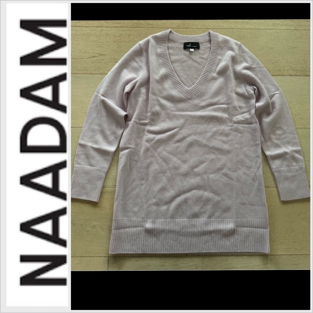 Soft by NAADAM Mint Lavendar Cashmere tunic sweater  Size XXS oversized